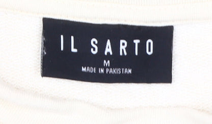 Il Womens Sarto Beige Pullover Sweatshirt M