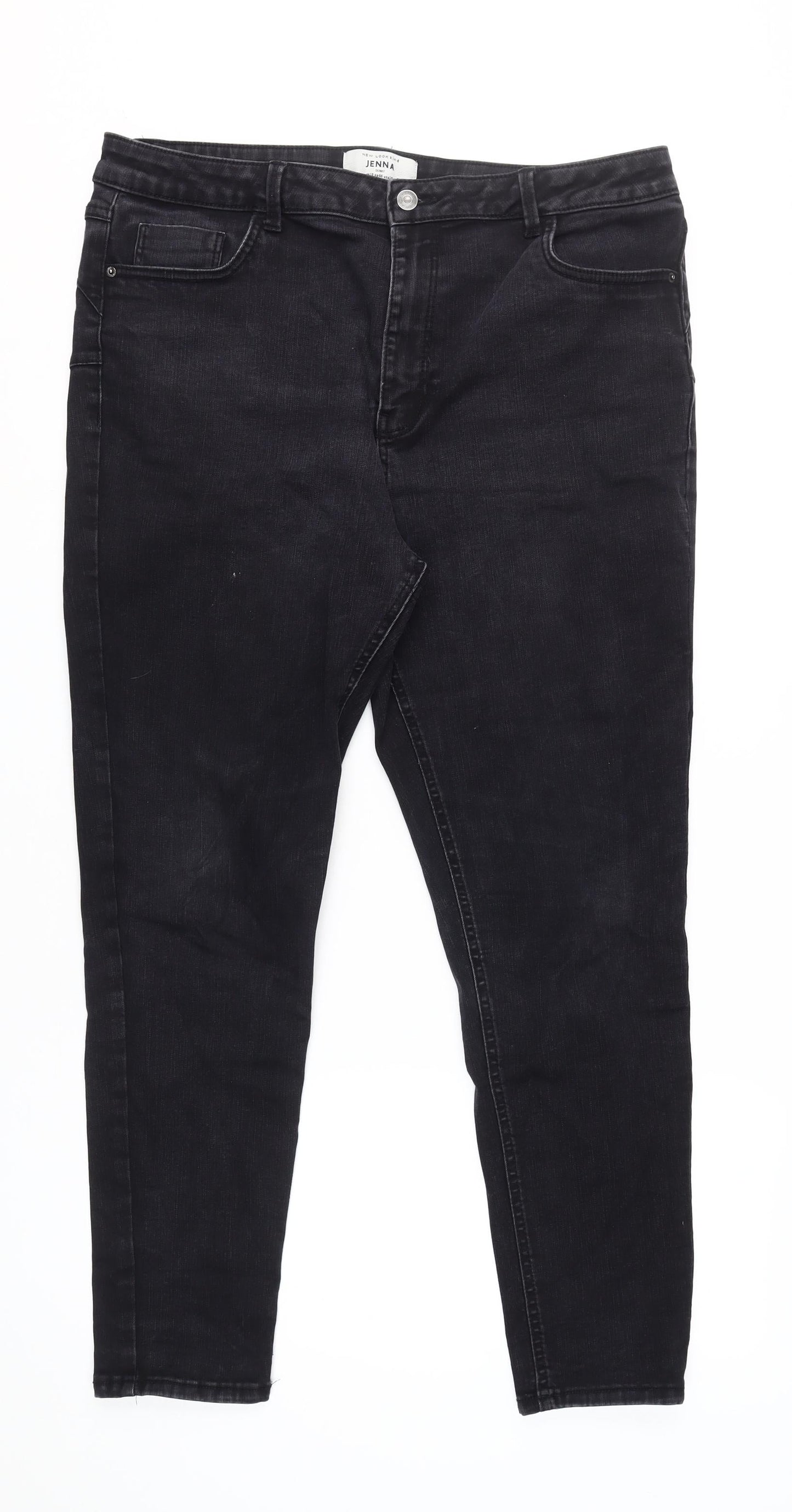 New Look Women's Black Skinny Jeans, Size XL, Dark Wash
