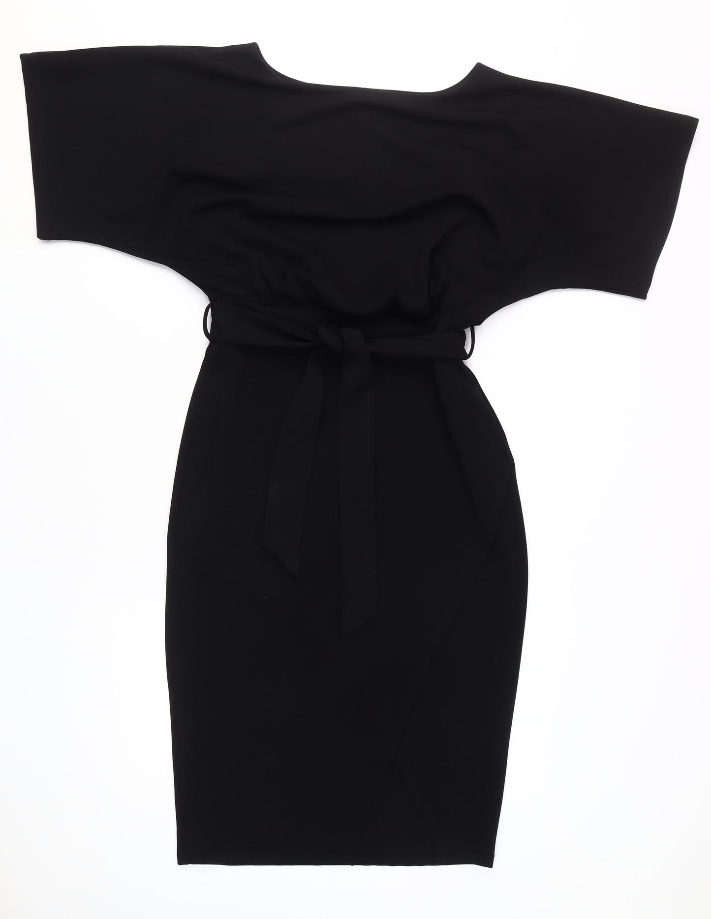 New Look Women’s Black Bodycon Dress, Size 12, Belted