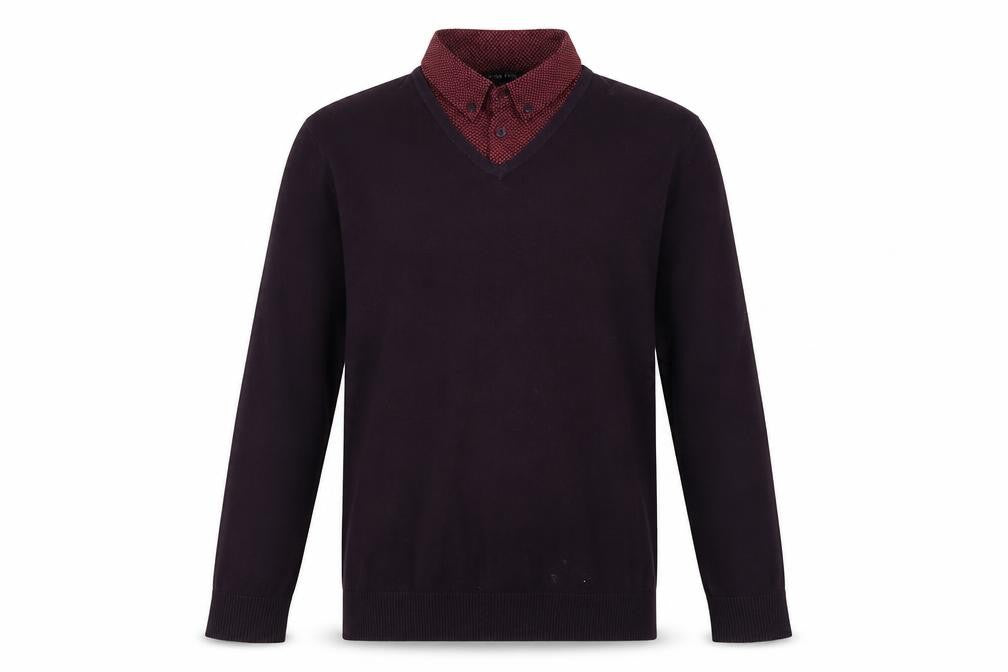 Jack Reid Men's Black V-Neck Pullover Jumper M