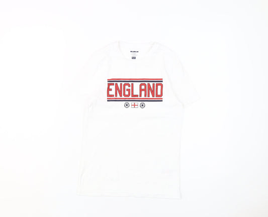 F&F Boys White England Football T-Shirt 8-9 Years