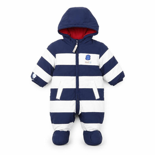 Jasper Conran Unisex Blue & White Striped Baby Snowsuit 3-6M