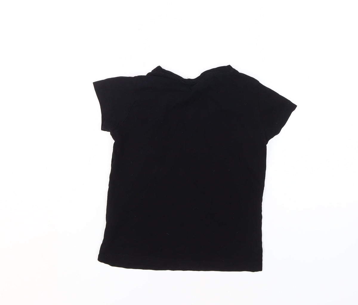 Back view of Friends girls’ black t-shirt 9-10 years, graphic logo top