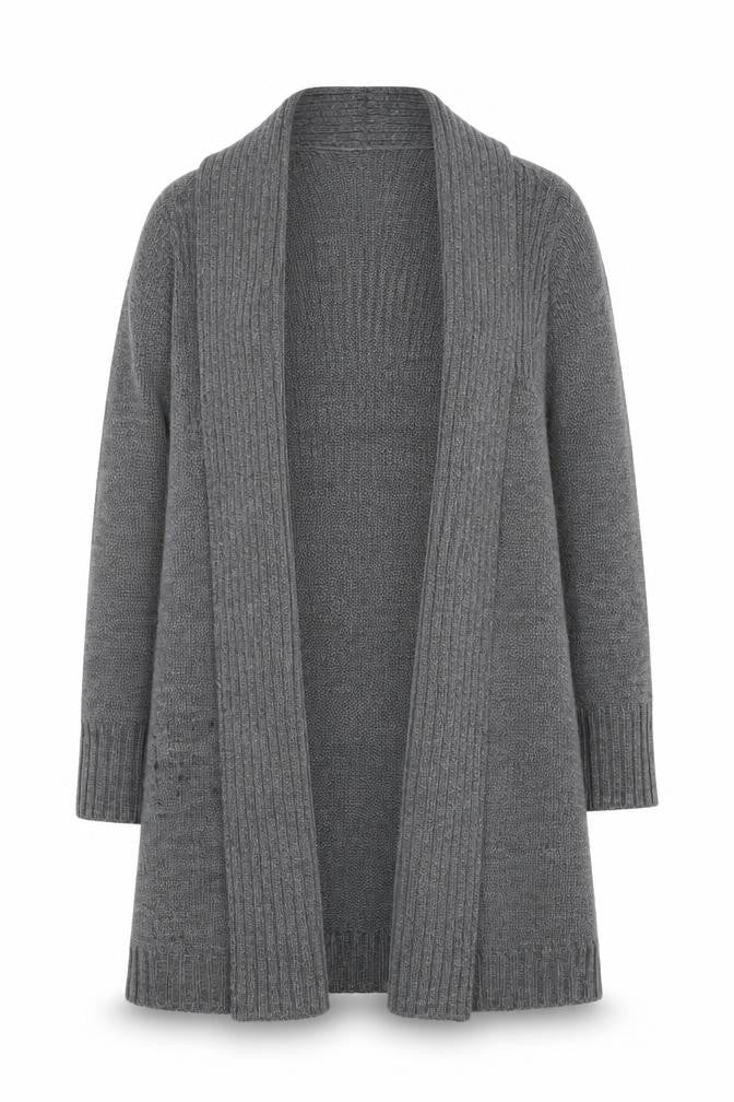 Wallis Women's Grey Cardigan Size 12 Acrylic Wool