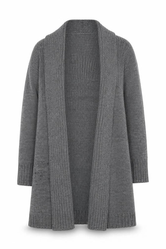 Wallis Women's Grey Cardigan Size 12 Acrylic Wool