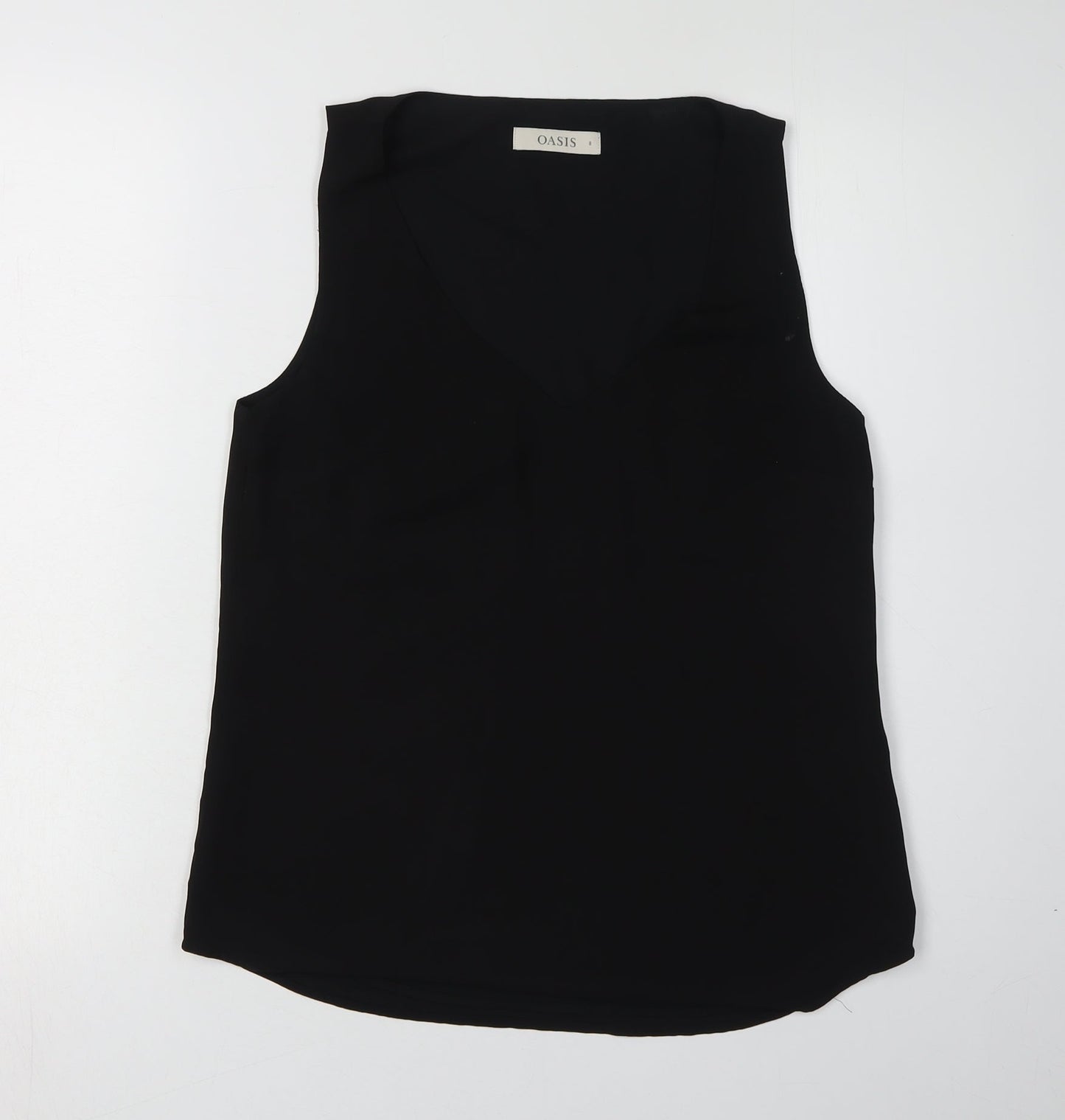 Oasis Women’s Black Tank Top - Size 8, V-Neck, Casual