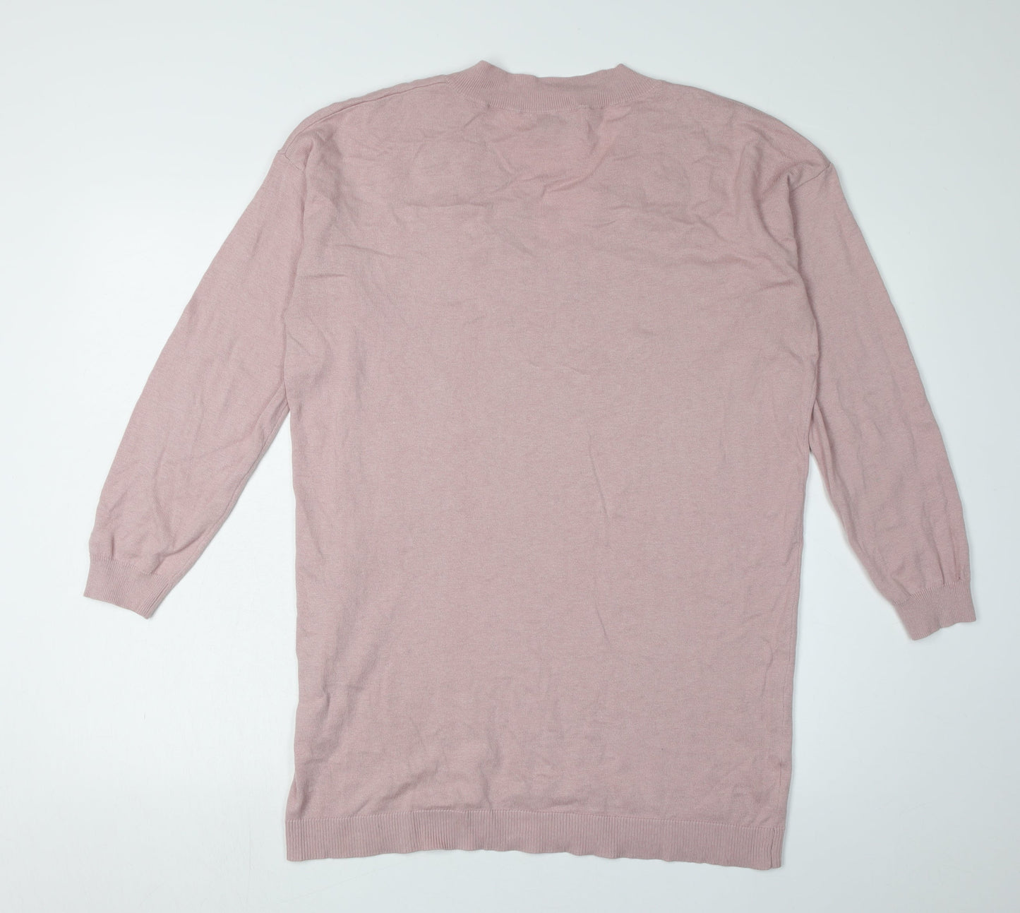 Next Women's Pink V-Neck Studded Pullover Jumper Size 12