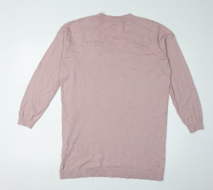 Next Women's Pink V-Neck Studded Pullover Jumper Size 12