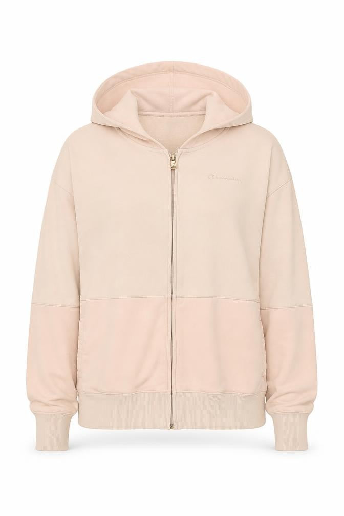 Champion Women's Beige Full Zip Hoodie, S