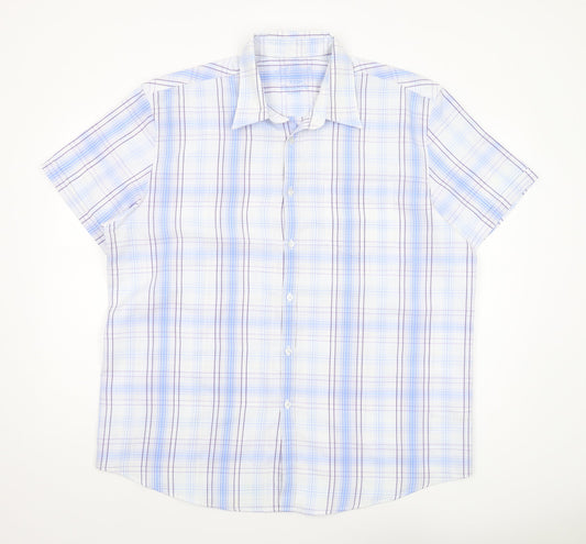 Debenhams Men's Multicoloured XL Plaid Short Sleeve Shirt