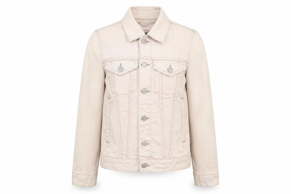 River Island Women's Beige Denim Jacket 2XS