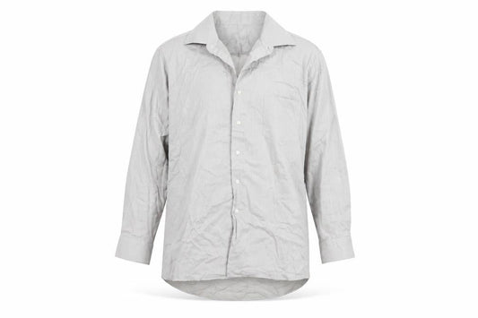 Calvin Klein Men's Grey Striped XL Cotton Shirt