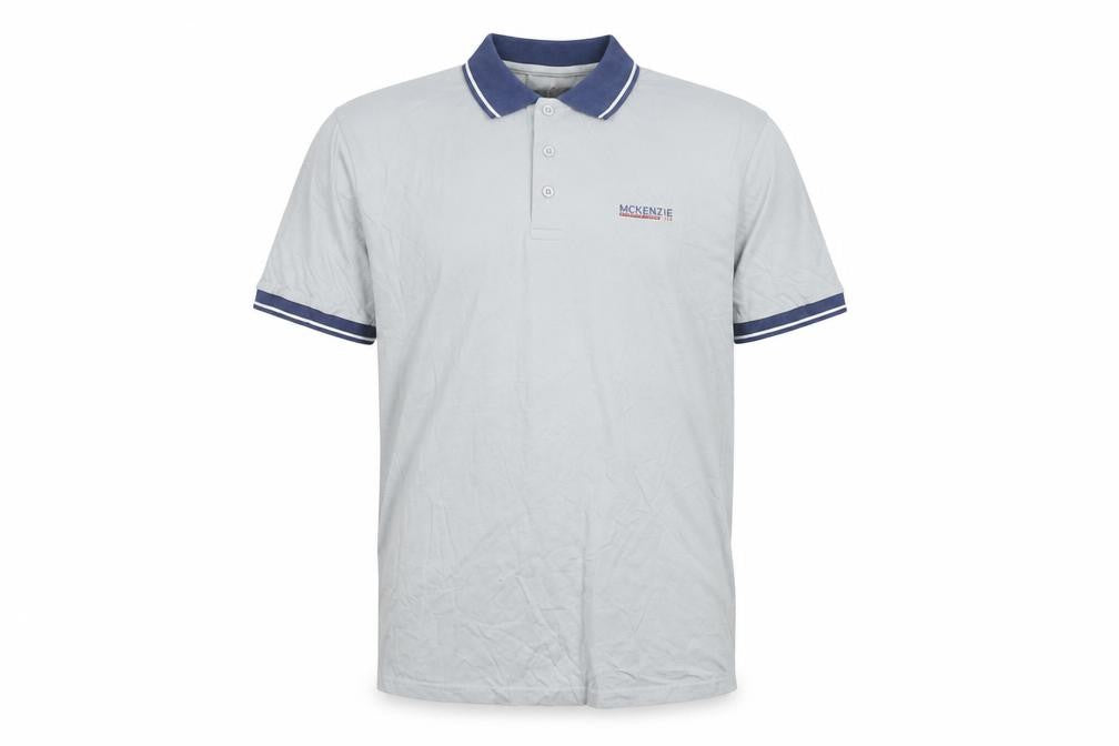 McKenzie Men's Grey Short Sleeve Polo - M
