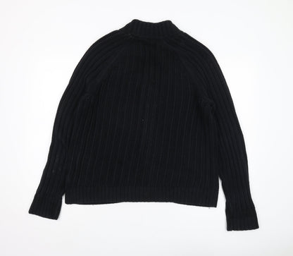 Gap Black Cotton Collared Women's Jumper Size M
