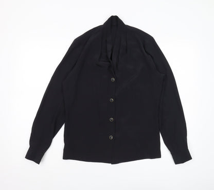 Marks & Spencer Women's Black Button Blouse Size 8
