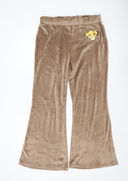 Preloved Disney Women's Brown Flared Trousers M - Front