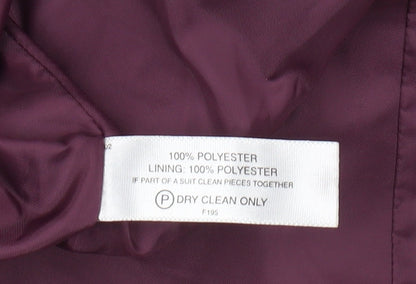 Close-up detail of Style by EWM Women's Purple Suit Jacket, size 12