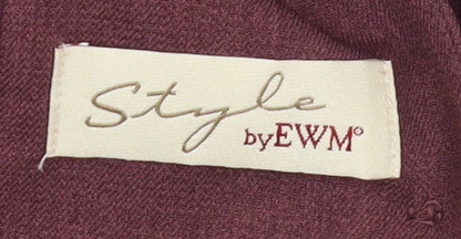 Brand and care label for Style by EWM Women's Purple Suit Jacket, size 12