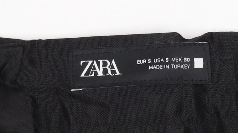 Zara Women's Black Regular Fit Trousers