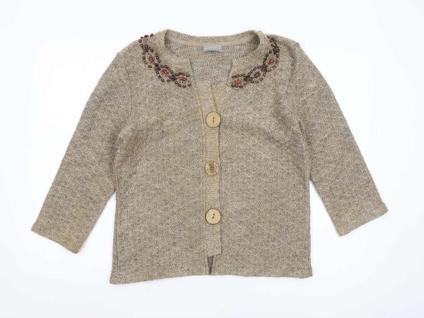 Marks and Spencer Women's Beige Cardigan Size L