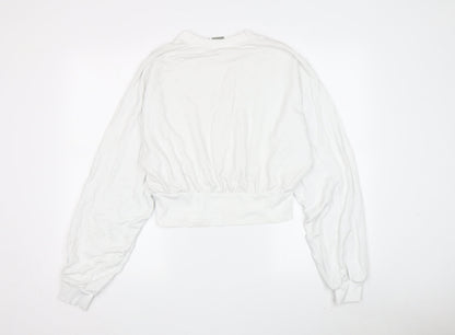 Additional front view of ASOS Women's White Pullover Sweatshirt, size 10