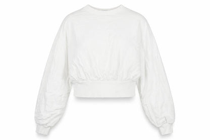 Front view of ASOS Women's White Pullover Sweatshirt, size 10
