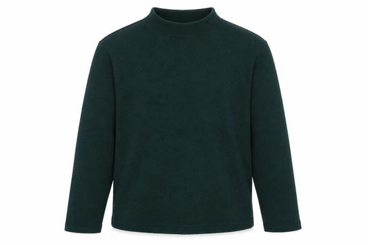 Lands' Mens End Green Sweatshirt, Mock Neck, Size S