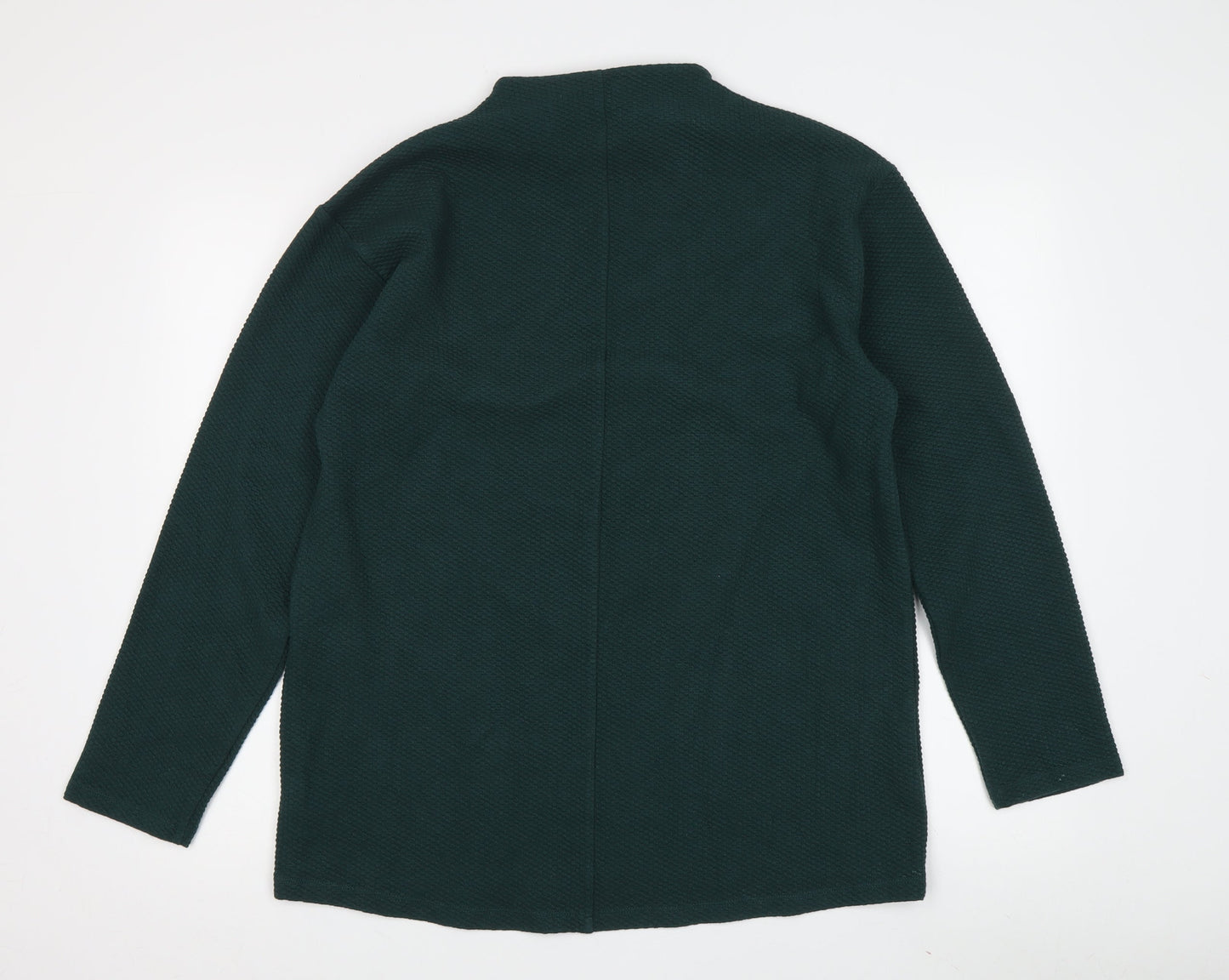 Lands' End Unisex Green Sweatshirt, Mock Neck, Size S