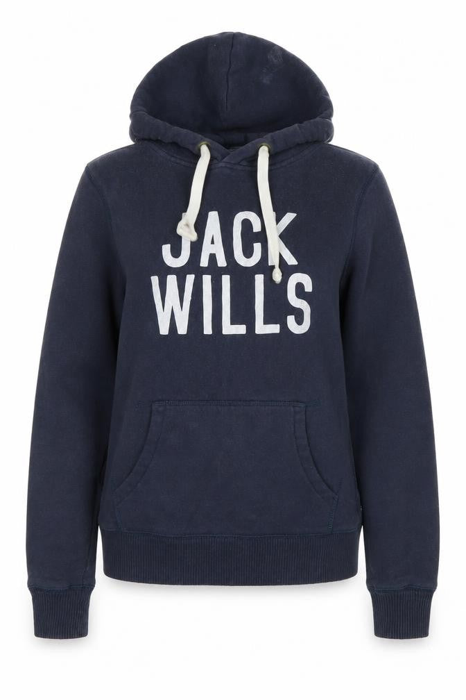 Jack Wills Women's Blue Logo Pullover Hoodie Size 8
