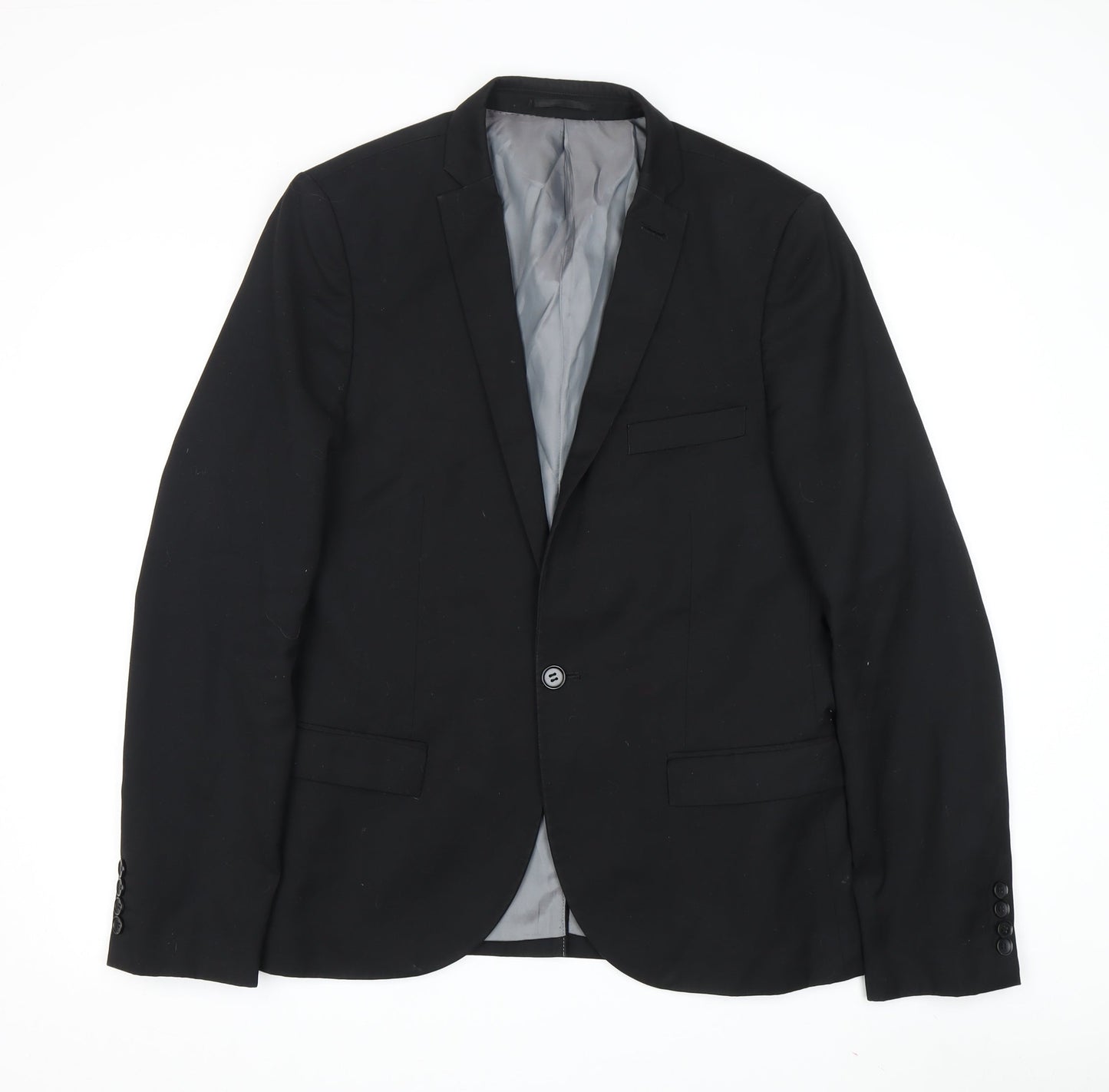 Topman Men's Black Blazer Jacket Size 40 Regular Fit