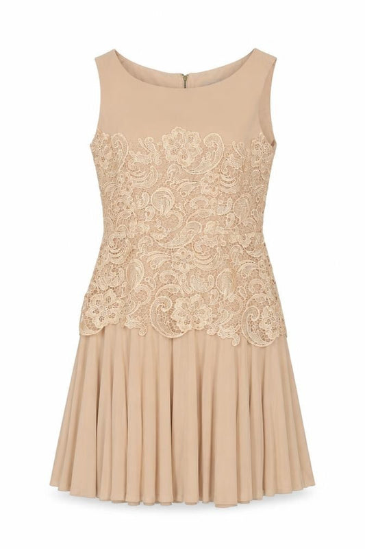 Darling Beige A-Line Sleeveless Women's Dress M