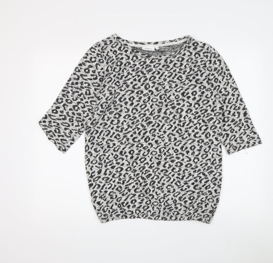 Next Women's Animal Print 3/4 Sleeve T-Shirt Size 10
