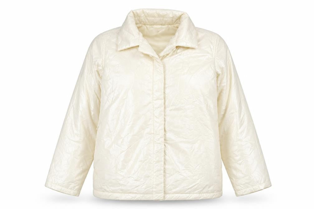 Zara Women Ivory Puffer Jacket, Size 12, Winter Essential