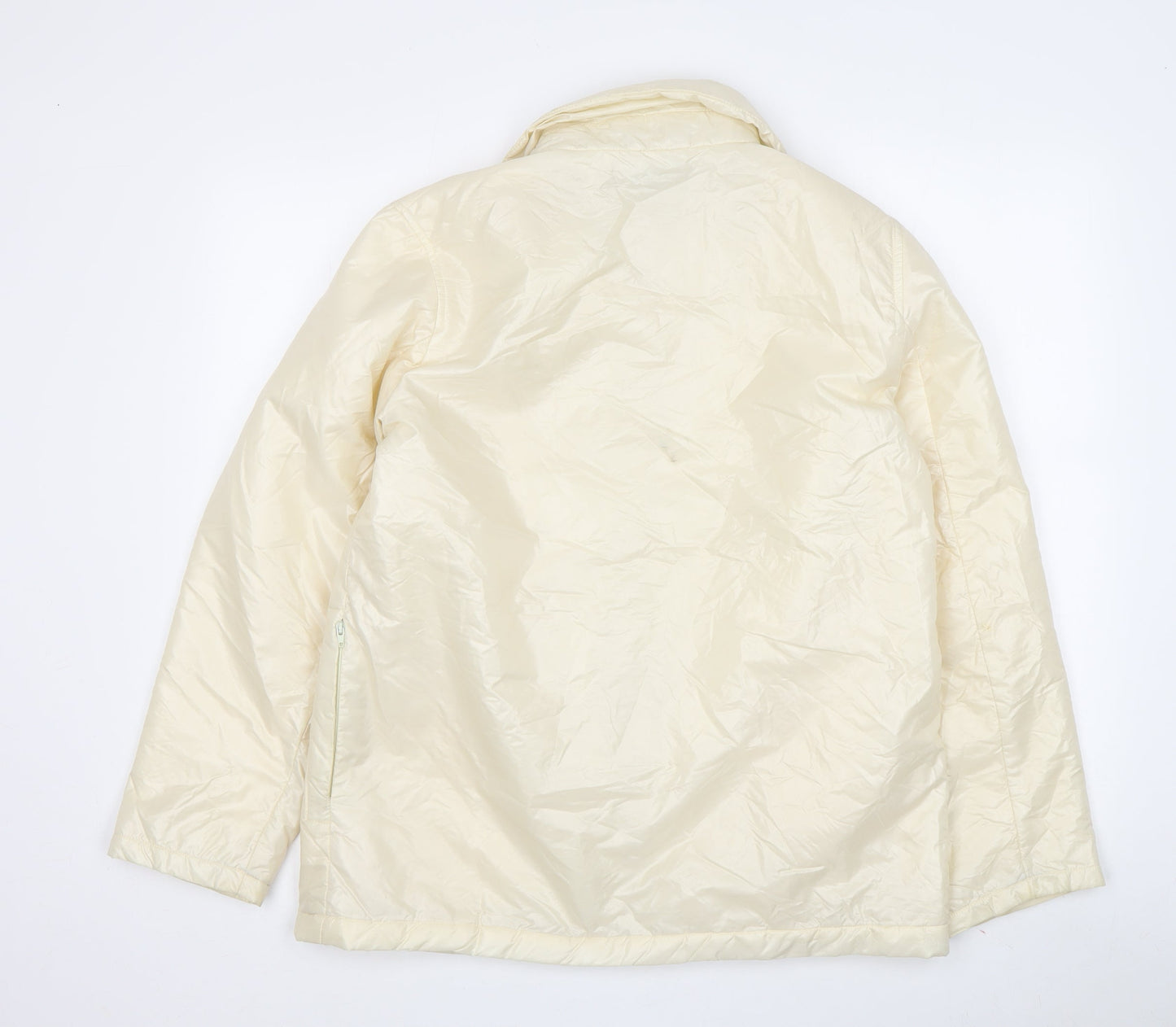 Zara Women Ivory Puffer Jacket, Size 12, Winter Essential