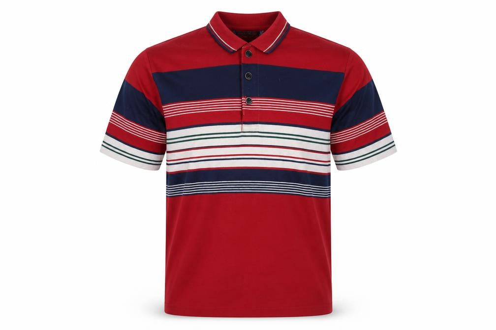 Casa Nova Men's Red Striped Polo Shirt 100 cm