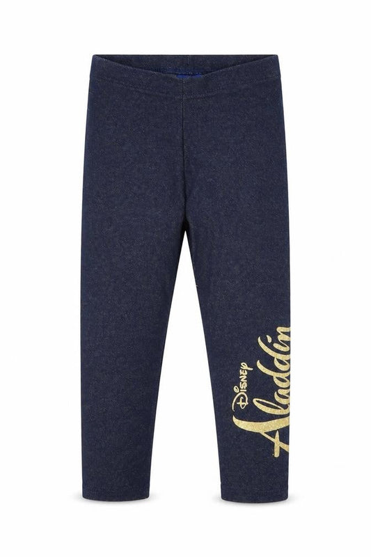 Disney Aladdin Girls Blue Leggings 2-3 Years Ankle Style