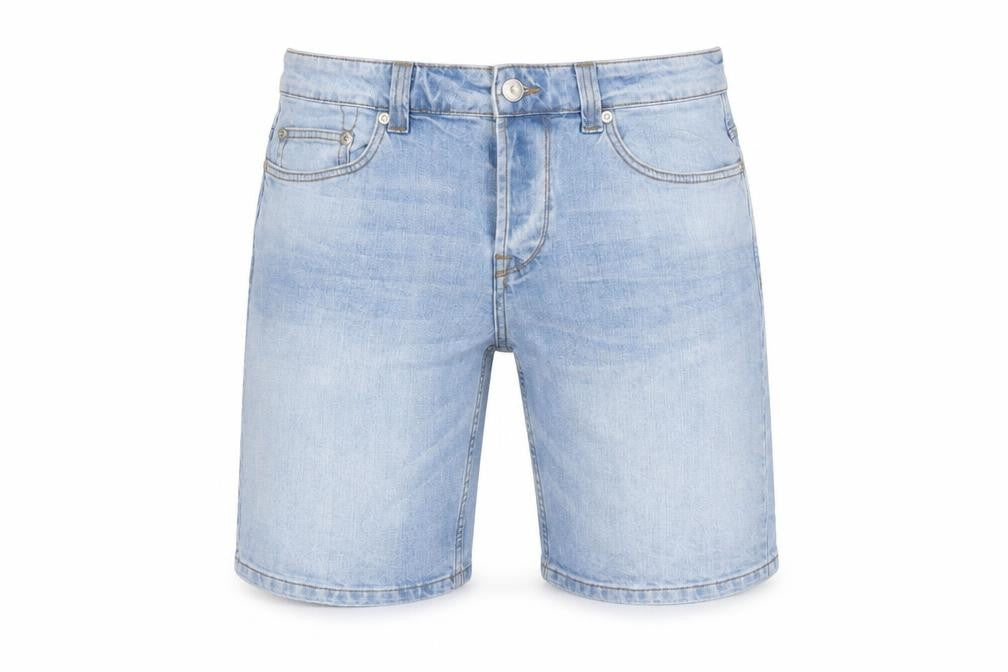 Only & Sons Men's Blue Slim Fit Bermuda Denim Shorts