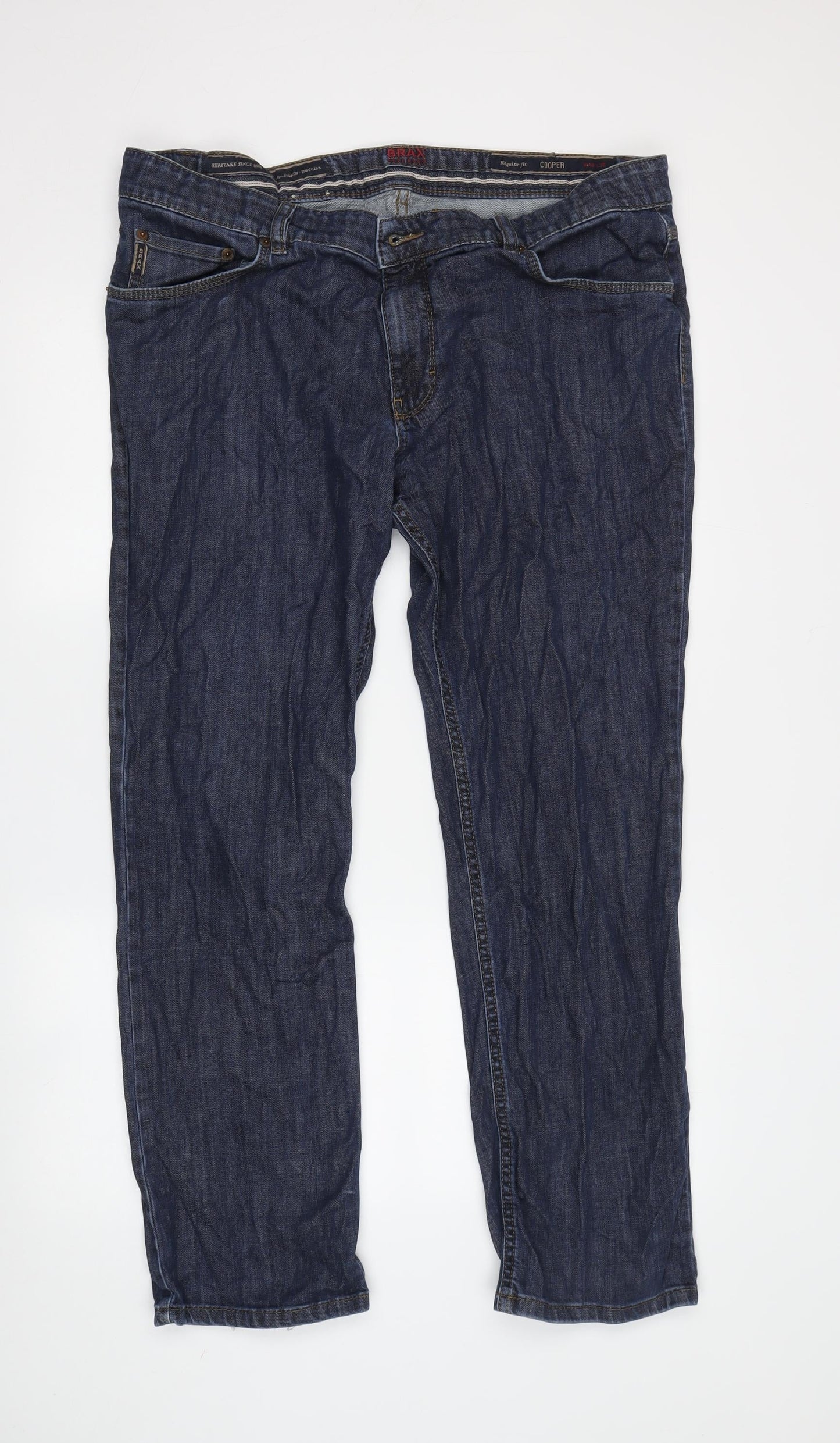 BRAX Men's Blue Regular Fit Straight Jeans, Size 40