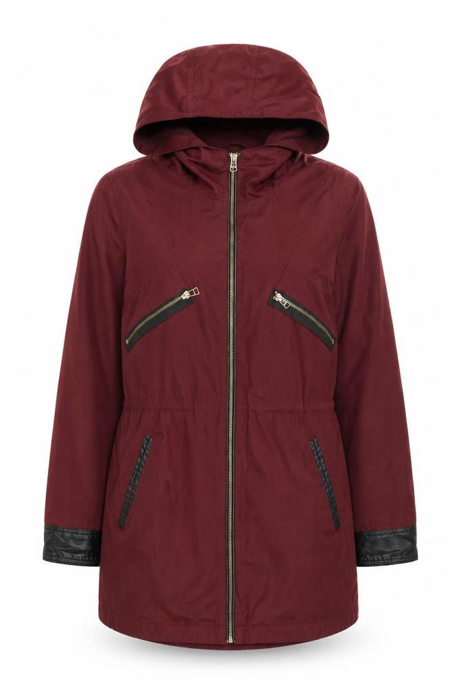 Olé by Vero Moda Women's Red Parka Jacket, Size 10