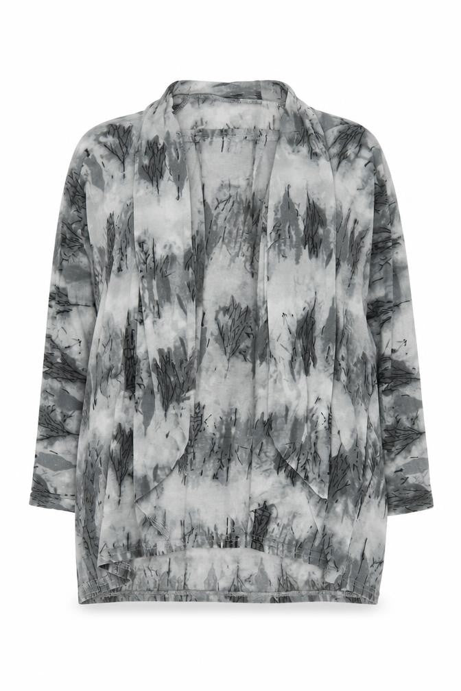 Bassini Women's Grey Patterned Cardigan Size 18