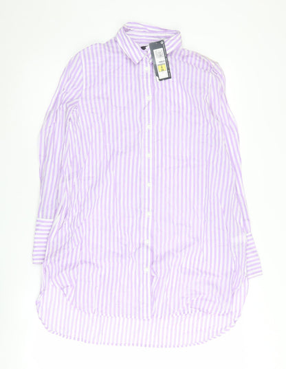 Marks & Spencer Women's Striped Button-Up, Size 6