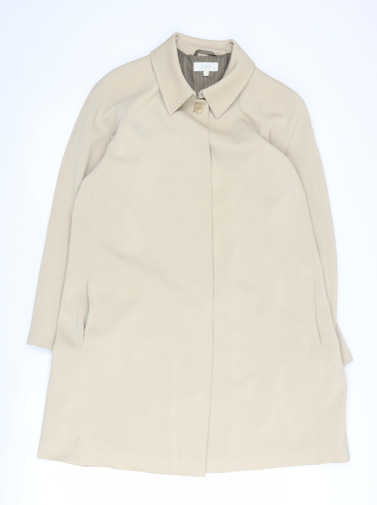 Marks and Spencer Women's Beige Long Overcoat Size 14