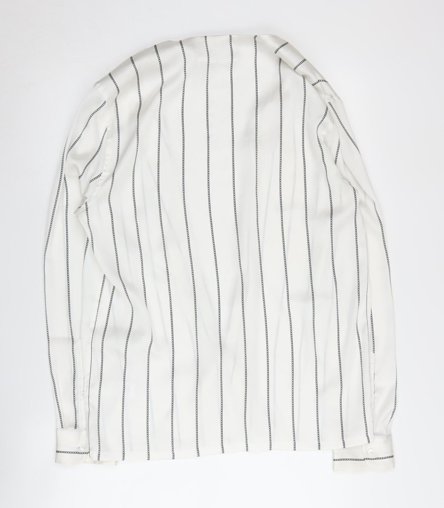 ASOS Women's White Striped Blouse S Classic Fit
