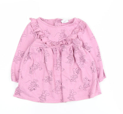 Front view of Disney at Primark Pink Minnie Mouse Dress, girls’, 12-18 months