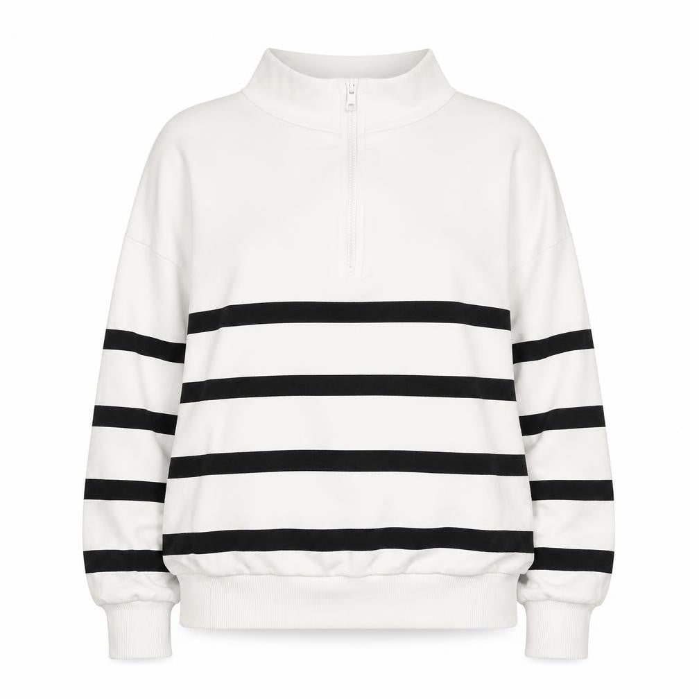 ASOS Design Women's Ivory Striped Pullover - Size 6