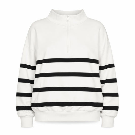 ASOS Design Women's Ivory Striped Pullover - Size 6