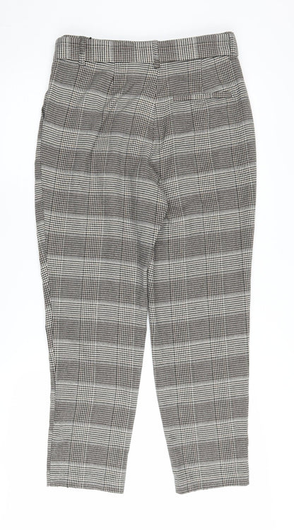 Next Women's Black Check Trousers 10L Business Casual
