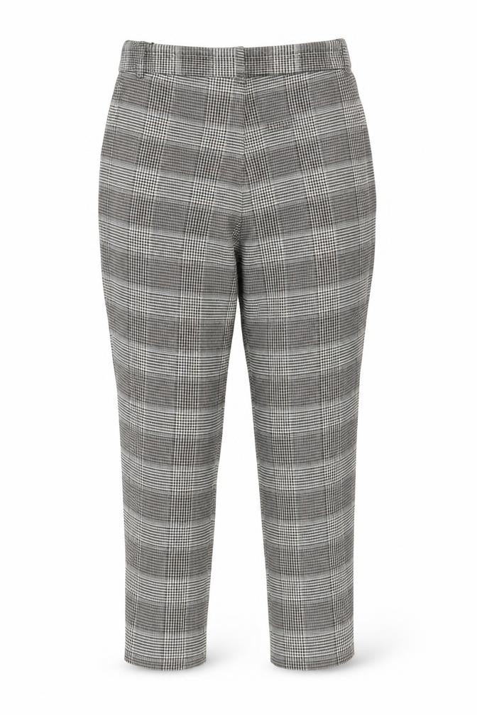 Next Women's Black Check Trousers 10L Business Casual
