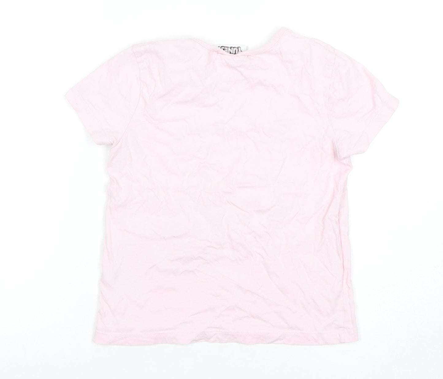 Looney Tunes Girls Pink T-Shirt 7-8 Yrs Short Sleeve