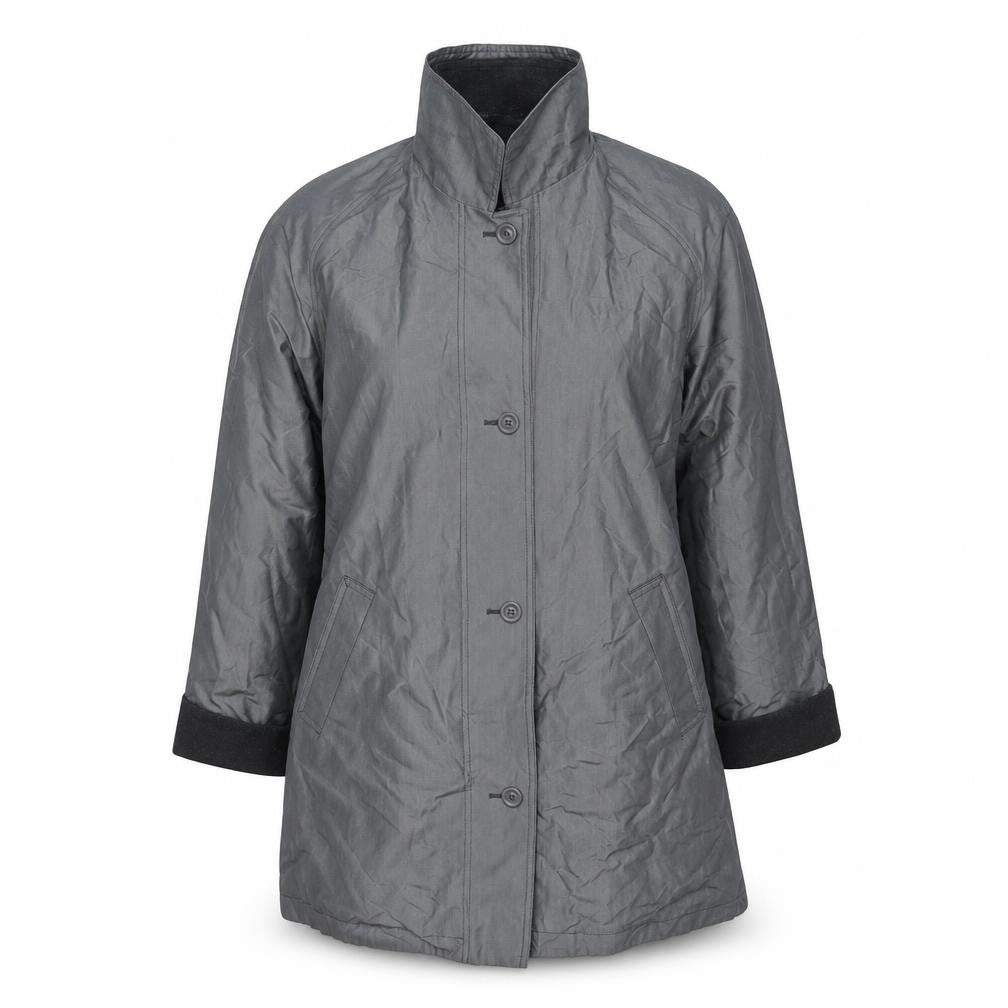 Under Wraps Unisex Black Jacket, Wool Blend, Mid-Length